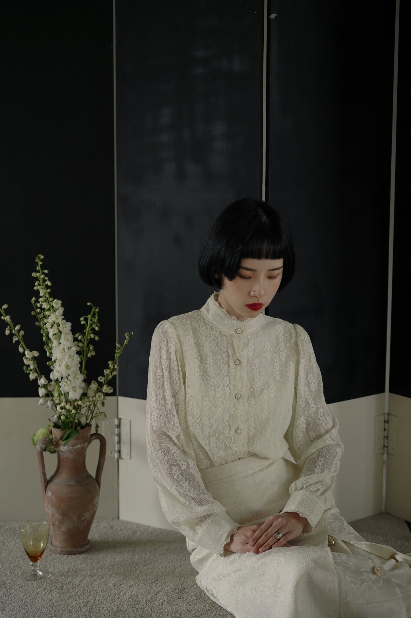 クリームレースブラウス•8837220805