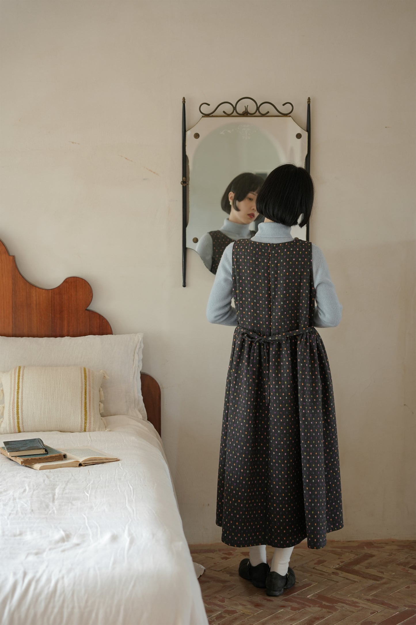 ワンピース•6528250563とブルーウールニット·7288250566