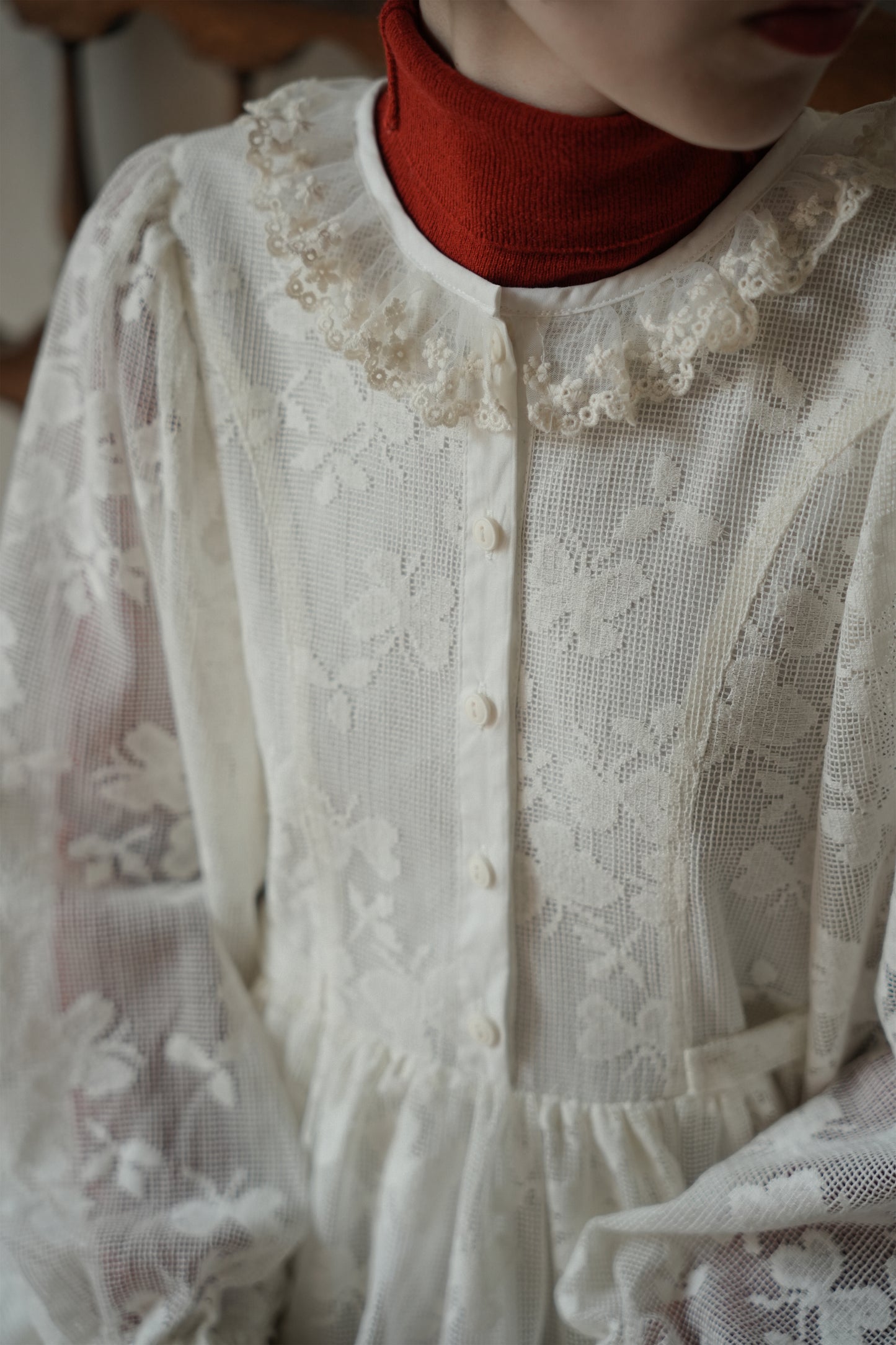 ワンピース·6128250501と赤いウールニット·7288250565