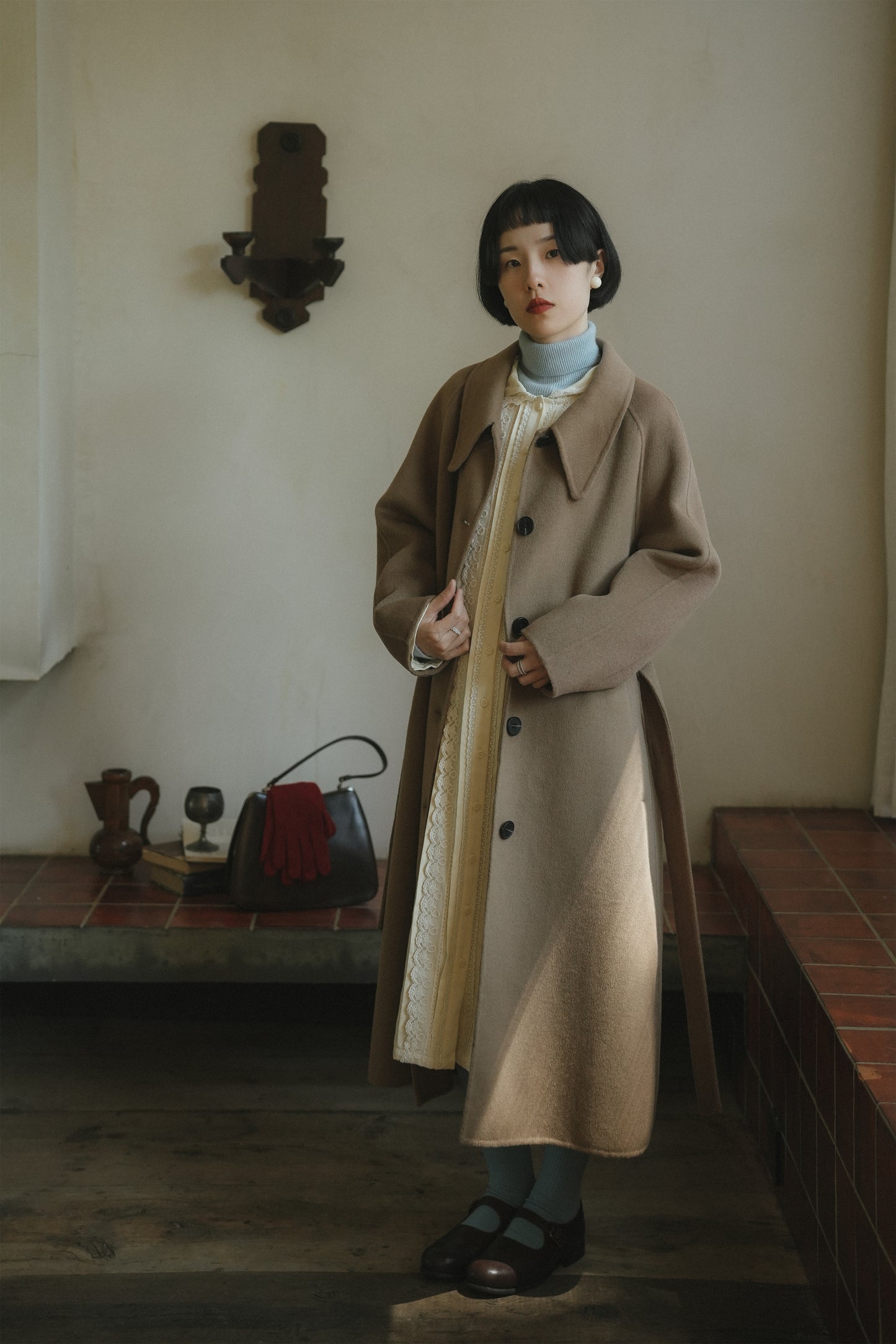 ウールコート•7769251108/イエローワンピース•9856250802/ブルーウールニット·7288250566(12月上旬発送予定)