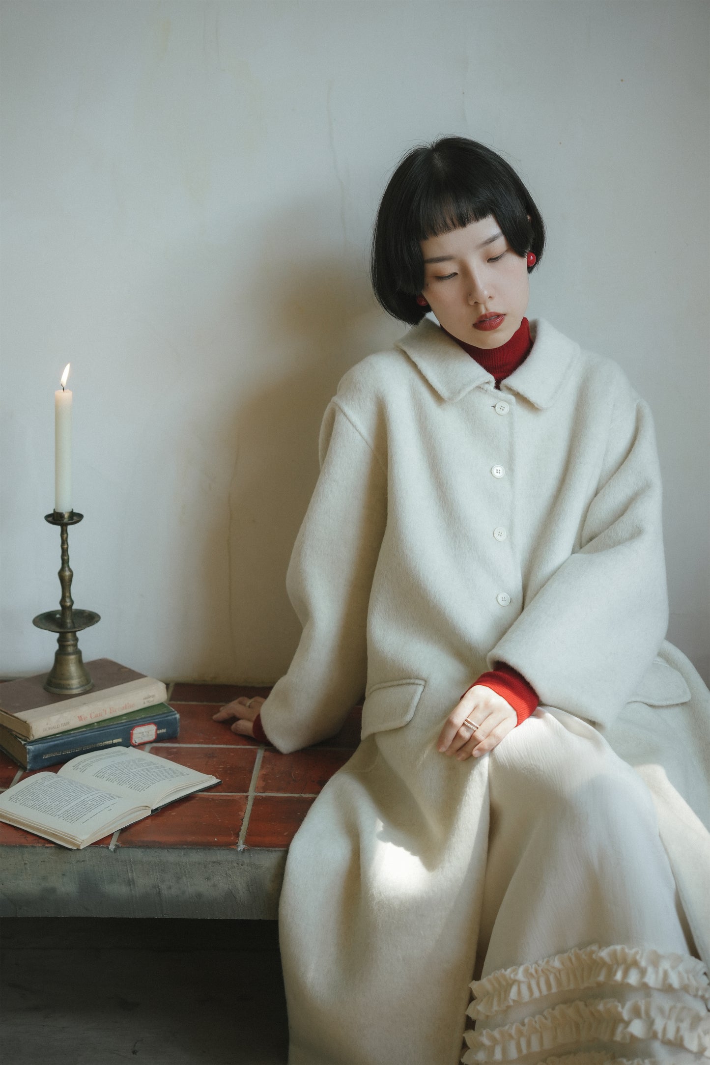 ウールコート•9763251105とノースリーブワンピース•7888250910と赤いウールニット·7288250565(11月下旬発送予定)