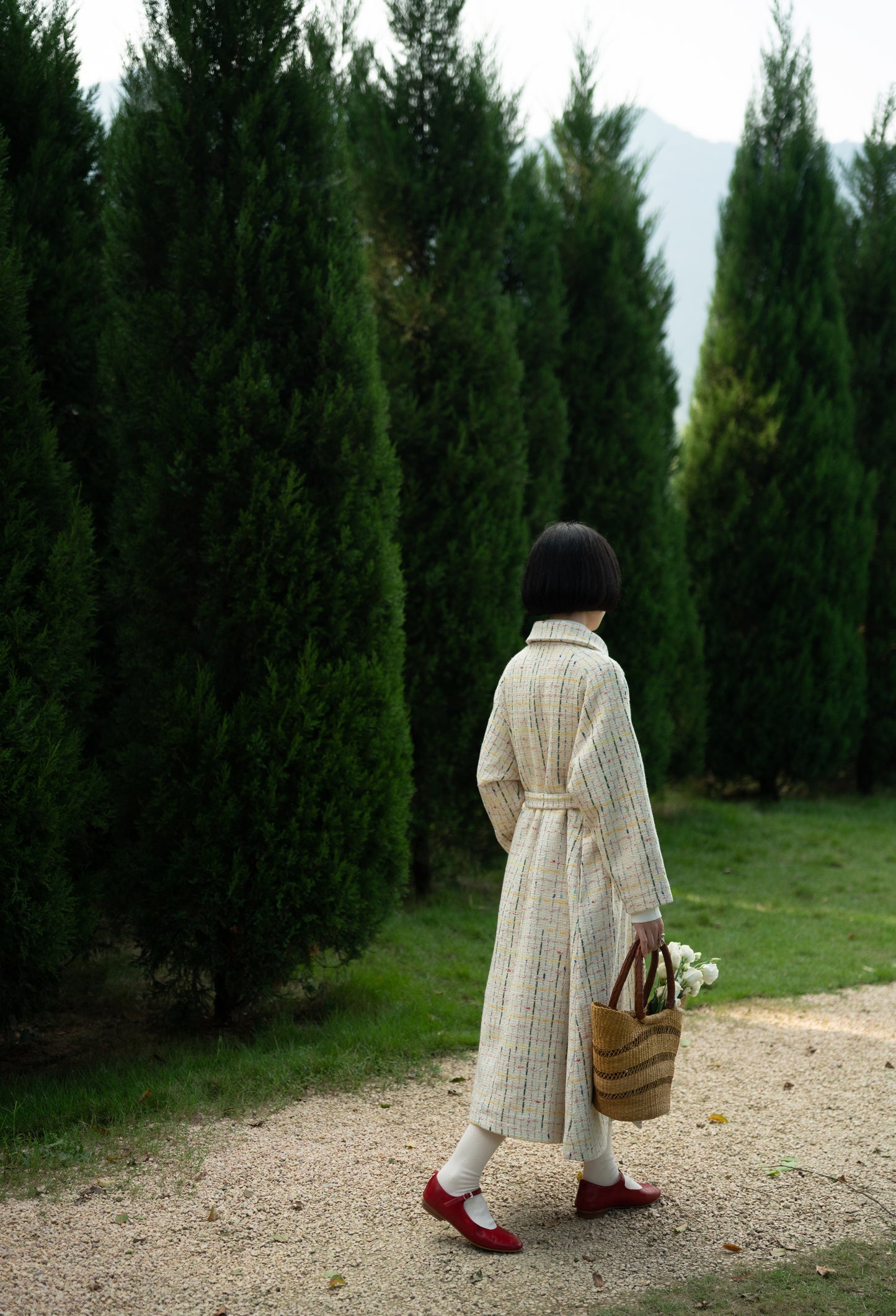 レインボーウールコート •3783230933/ハイネックニットワンピース•9833200904