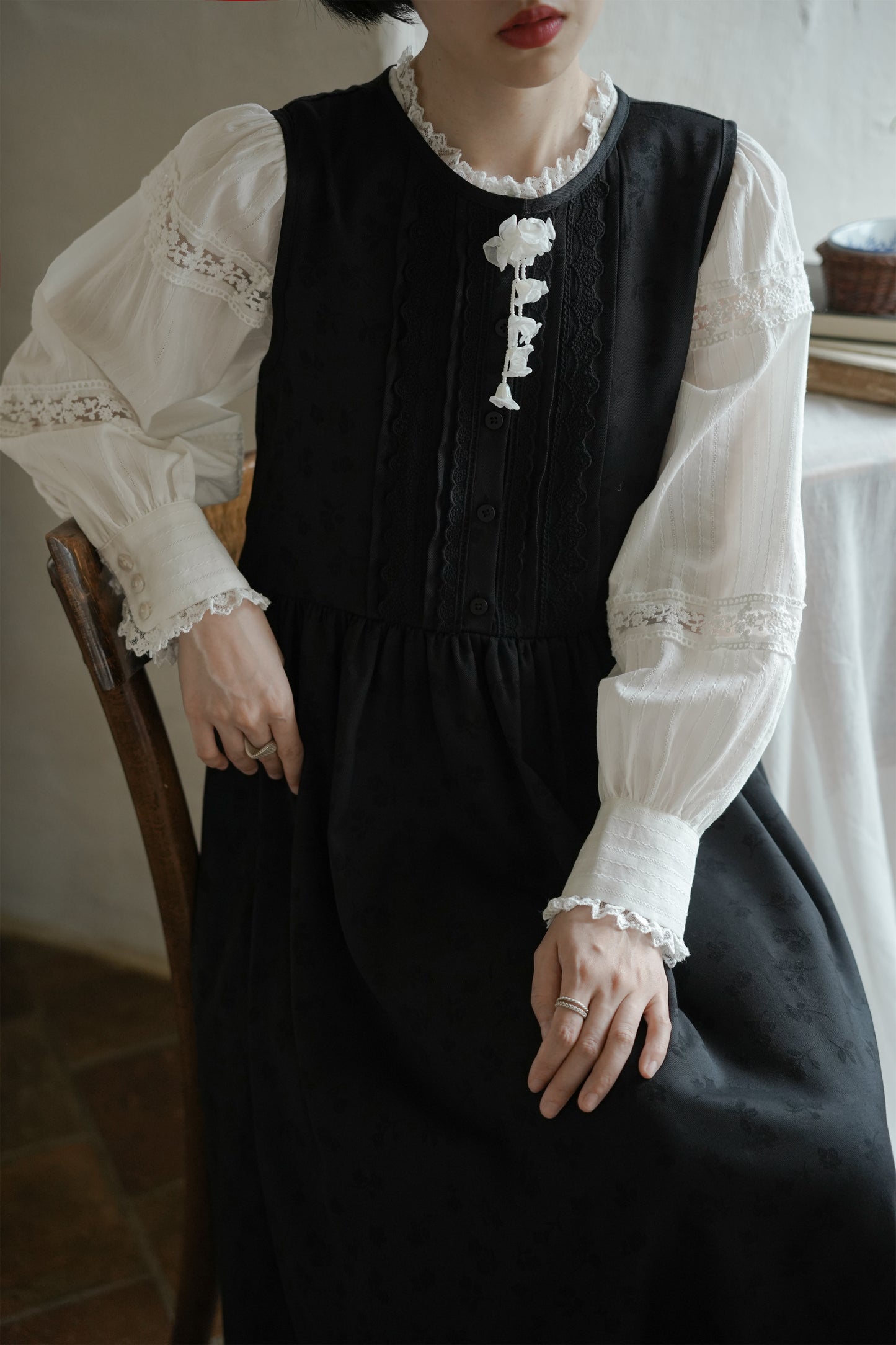 ワンピース（ブローチ別売り）·6518250585とブラウス·6198200602