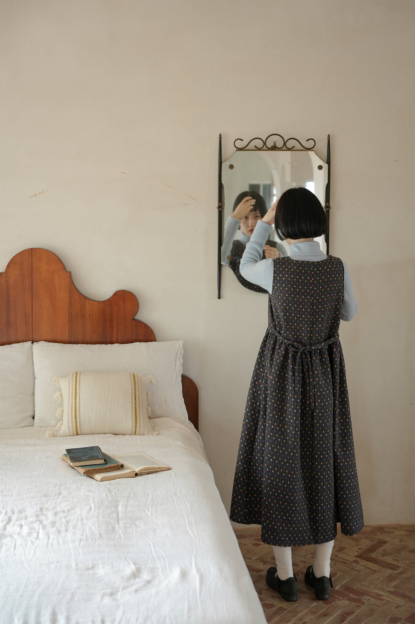 ワンピース•6528250563とブルーウールニット·7288250566