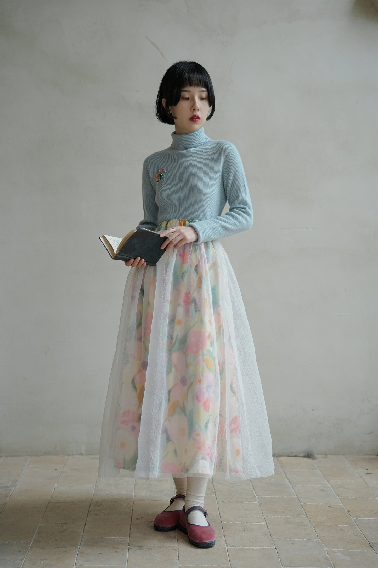 ブルーウールニット·7288250566