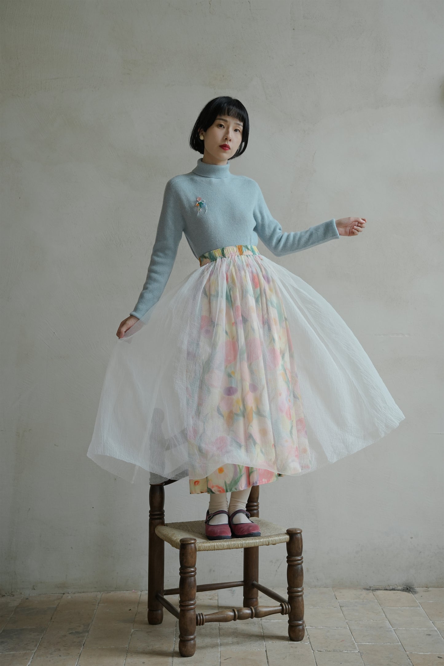 ブルーウールニット·7288250566