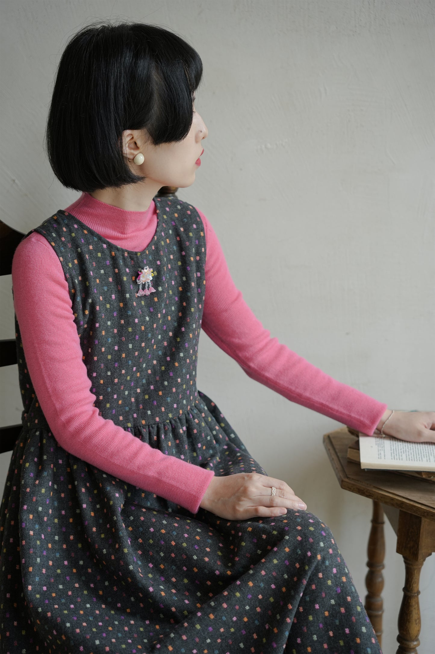 ワンピース•6528250563とピンクウールニット·7288250564